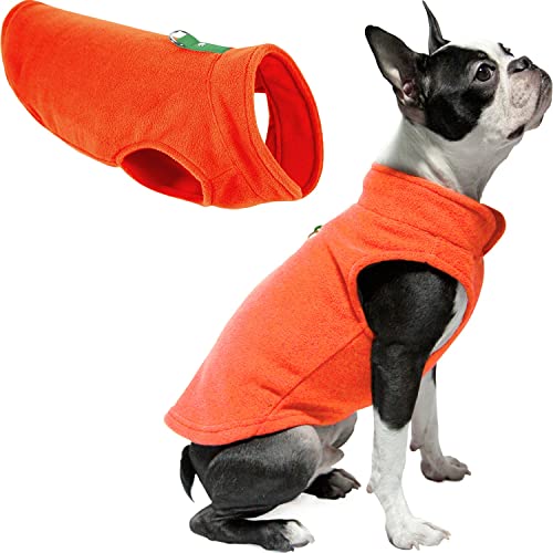Fleece Vest Dog Sweater (Pumpkin / Medium (Around 11-lb))