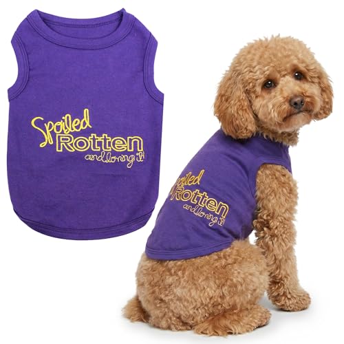 Dog Shirt 100% Cotton Shirts for Large Dogs (Large / Spoiled Rotten)
