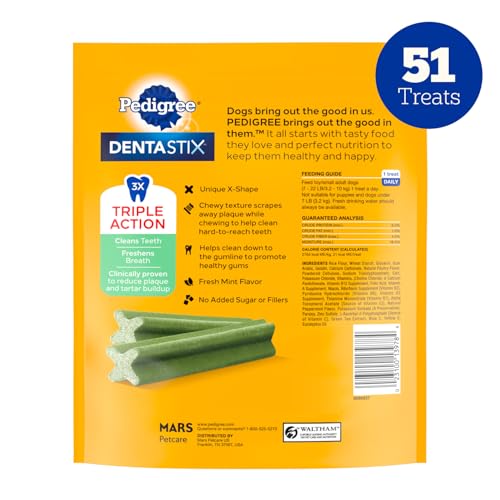 Dentastix Small & Toy Breed Dental Dog Treats (51 Count (Pack of 1))