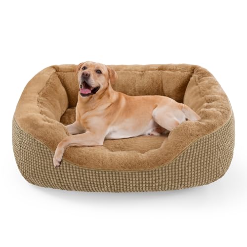 Large Dog Bed (L (35"x25"x9") / Brown)