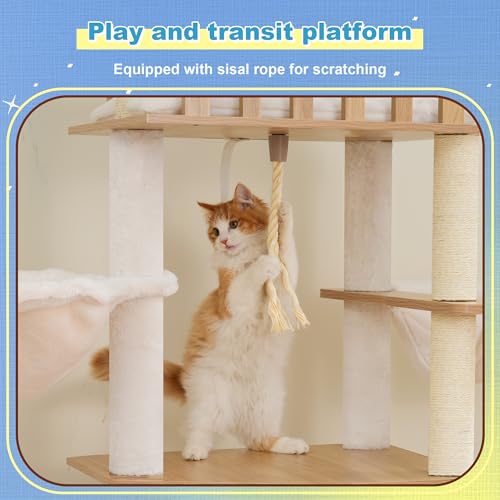 Wooden Cat Tree (White Oak)