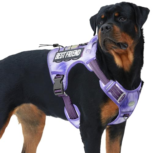 Tactical Dog Harness for Large Dogs (Very Peri / XL(Neck:20-31",Chest:26-42"),75-135 lbs)