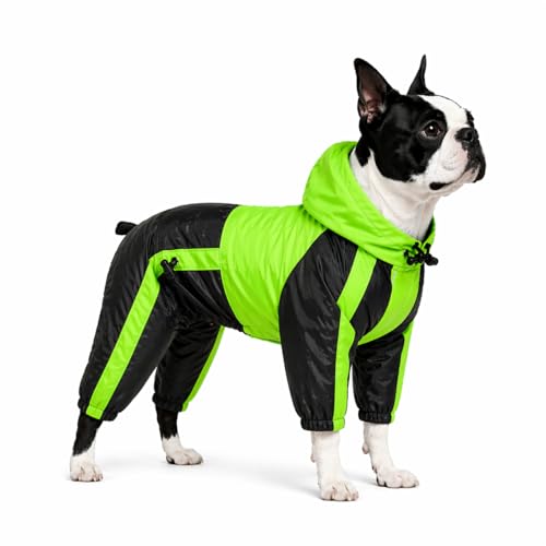 Dog Hooded Raincoat (XL (Small Dog ~15lbs) / Green)