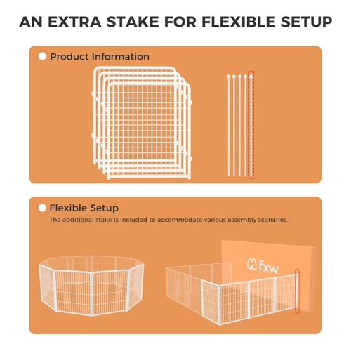 Homeplus Indoor Dog Playpen (White / 32"H)