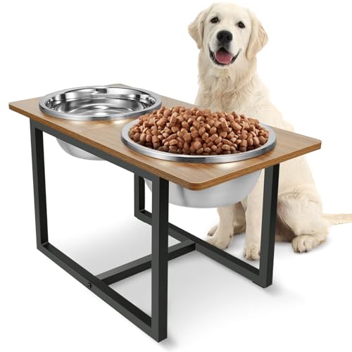 Elevated Dog Bowls (Rustic Walnut)