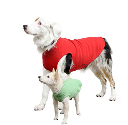Stretch Fleece Vest Dog Sweater (X-Small Length (7") / Steel Blue)