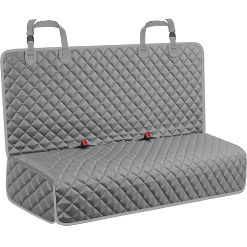 Dog Car Seat Cover for Back Seat (Gray / Large (54" W x 51" L))