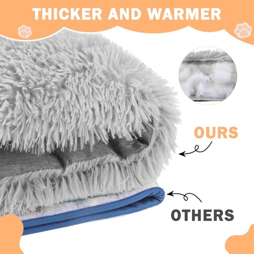 Self Warming Cat Bed Self Heating Cat Dog Mat (Grey / L: 24"x28")