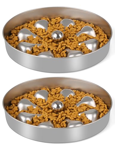 2 Pack Slow Feeder Dog Bowls (Large-2Pack)