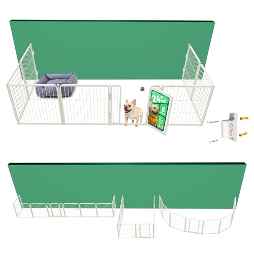 Homeplus Indoor Dog Playpen with Fence (White / 24"H)