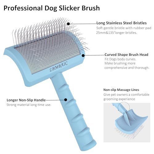 Slicker Brush for Poodles (blue)