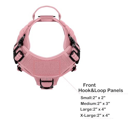 Tactical Dog Harness for Large Dogs (Large (Pack of 1) / Pink)