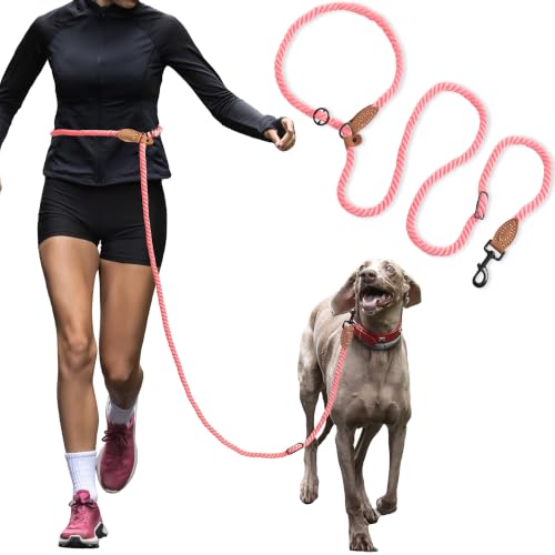 Hands Free Dog Leash (Coral Red / 8FT Hands Free)