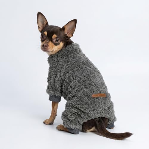 Turtleneck Fleece Dog Sweater Pajamas (XX-Large / Gray)