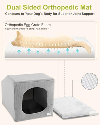 Indoor Dog House Extra Large Sized Dog Tent with Cave Bed 42x30ins (XX-Large (42"L x 30"W x 30"Th))