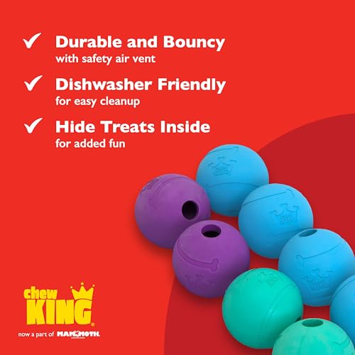 Fetch Balls Extremely Durable Natural Rubber Toy 2.5 inch (8-Pack (2.5" Balls) - Blue, Green, Purple)