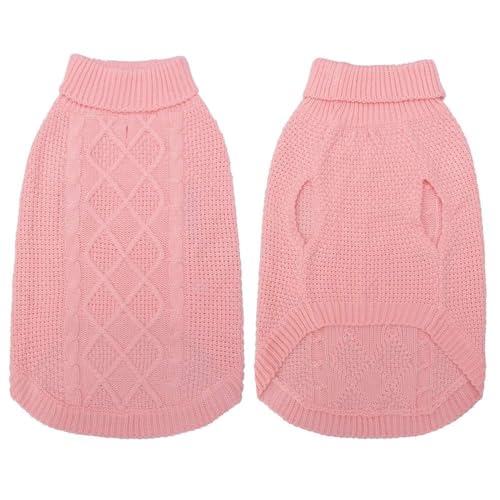 Turtleneck Dog Sweater (Small/Medium / Flesh Pink)