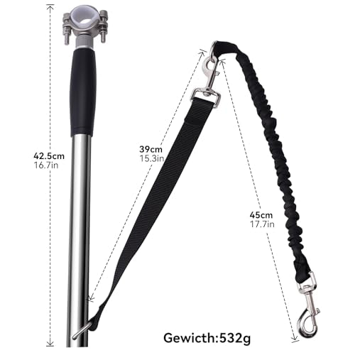 Hands Free Dog Bike Leash for Large Dogs (black)