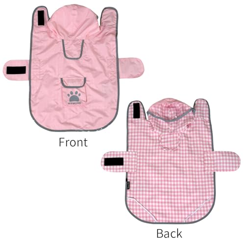 Dog Raincoat Reversible (Pink / Small(9-13lb))