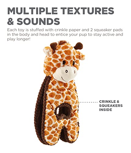 by Charming Pet Cuddle Tugs Giraffe Plush Squeaky Dog Toy (Tugs Giraffe / 1 Count)