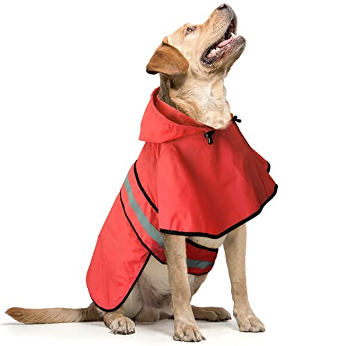 Waterproof Dog Raincoats (Large / Red)