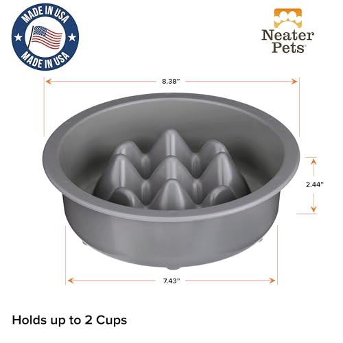 The Niner Slow Feed Bowl (Gunmetal Grey / 2 Cup)