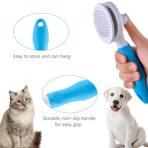 Self Cleaning Slicker Brush (1Pack Blue)