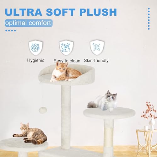 81" Cat Tree Tower (Beige)