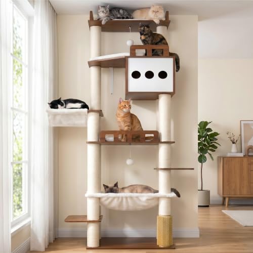 Modern Cat Tree (76 inches / Earth Brown)