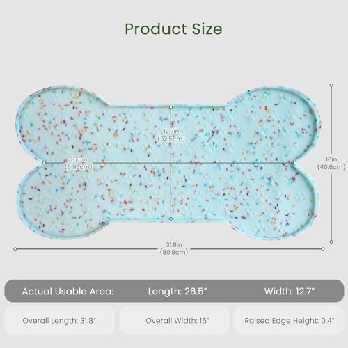 Dog Food Mat Anti (31.8" x 16" / Donut Blue)