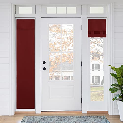Sidelight Curtains for Front Door (Burgundy Red / 12"W x 69"L (Pack of 1))