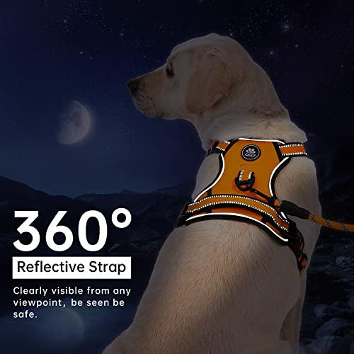 No Pull Dog Harness for Large Dogs (Orange / Large)
