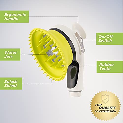 Dog Washing Hose Attachment for Shower and Garden Hose (Shower Kit & Garden Hose (Steady Pressure))