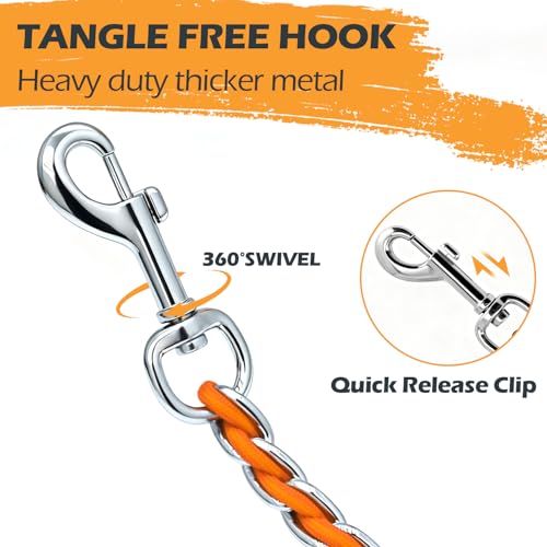Chain Dog Leash (Orange / 4FT(80-150lb))
