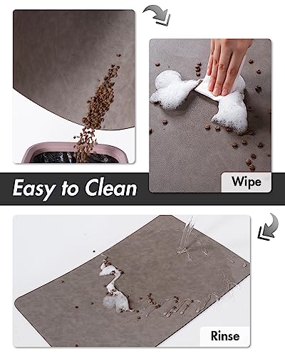Absorbent Pet Feeding Mat (BROWN / 16"x24")