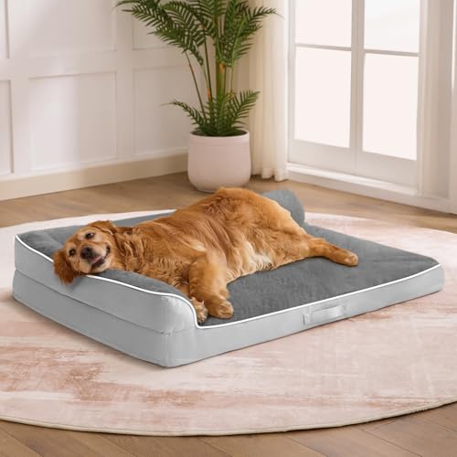 Orthopedic Dog Bed for Medium Size Dog (36.0"L x 27.0"W x 6.5"Th / Grey Flannel)