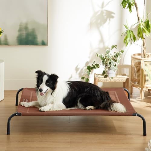Outdoor Elevated Cooling Dog Bed Large Sized Dog (Terracotta / 49"L x 31.5"W x 8"Th)