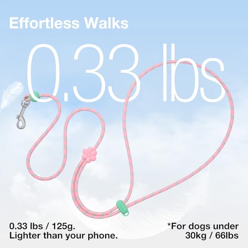 Crossbody Hands Free Dog Leash (Flora Pink)