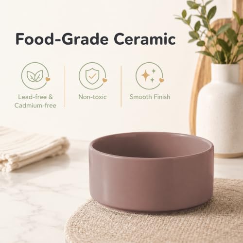 Ceramic Dog Bowls Elevated (Brown Coffee)