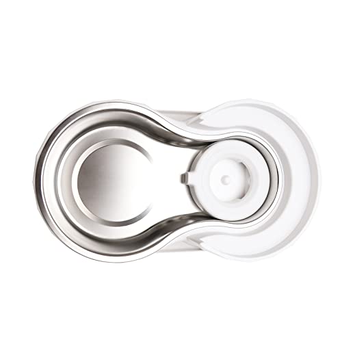 6.5L Stainless Steel Dog Water Dispenser (6.5L / White)