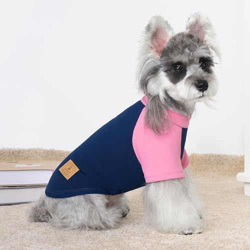 4 Pack Dog Sweaters Comfy Dog Clothes with Sleeves Puppy Shirts Pullover Pet Sweatshirt for Small Medium Large Dogs Boy Girl Doggy Outfits Cat Apparel (Small / Pink, Purple)