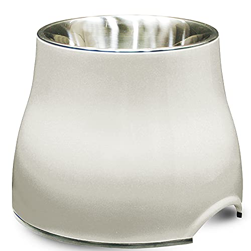 Elevated Dog Bowl for Large Dogs (Large / Off White)