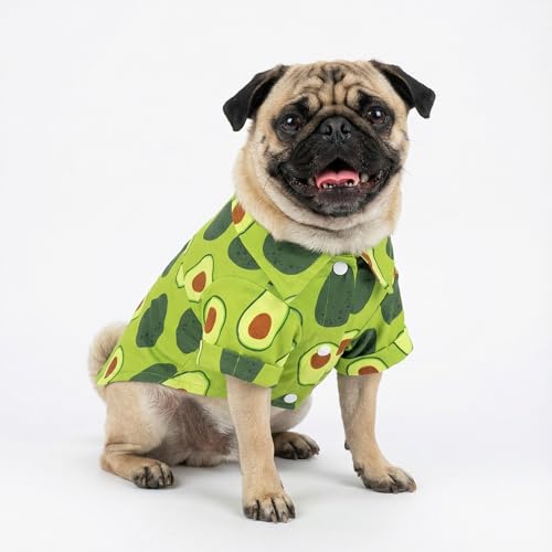 Avocado Hawaiian Dog Shirt (Large / Avocado)