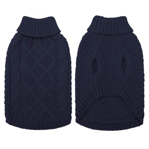 Turtleneck Dog Sweater (Small / Navy Blue)
