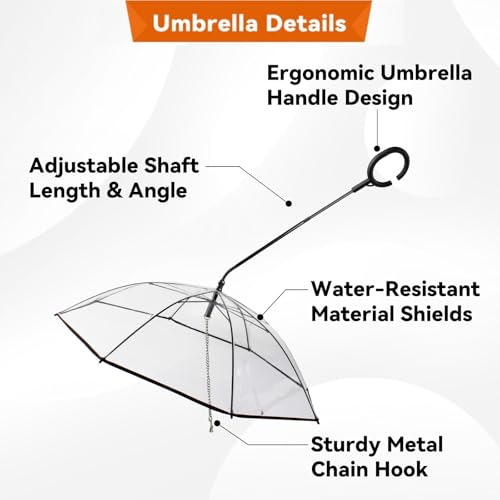Dog Umbrella for Small Breeds (C Handle (Chain))