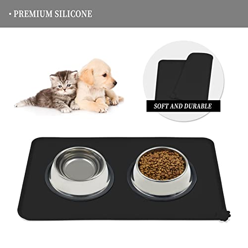 Silicone Pet Feeding Mat (Charcoal / 22" x 14")