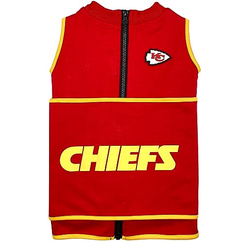 NFL Kansas City Chiefs Dog Anxiety Shirt Calming Soothing Solution Vest (Kansas City Chiefs / Medium)
