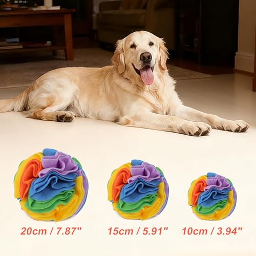 Snuffle Ball for Dogs (Bright Rainbow / Small)