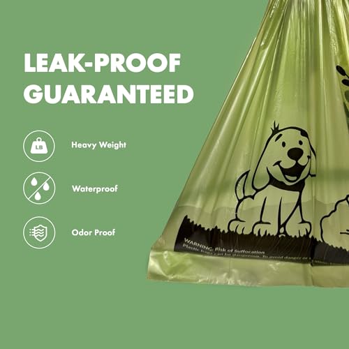 1000 multicolor poop bags for dogs with Dispenser and Leash Tie (Multicolor / 1 Count (Pack of 1000))