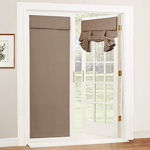 French Door Curtain 80 inch Long (Mocha / 34"W x 80"L (Pack of 1))